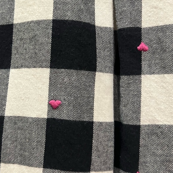 American Eagle Outfitters Boyfriend Shirt Black and White Plaid 100% Cotton XL - Picture 7 of 8